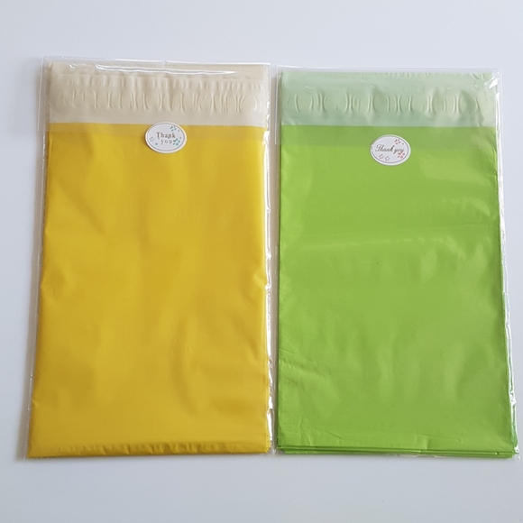 50 pcs Yellow Green Poly Mailers 6,5"x9.5" Inch - Picture 3 of 4
